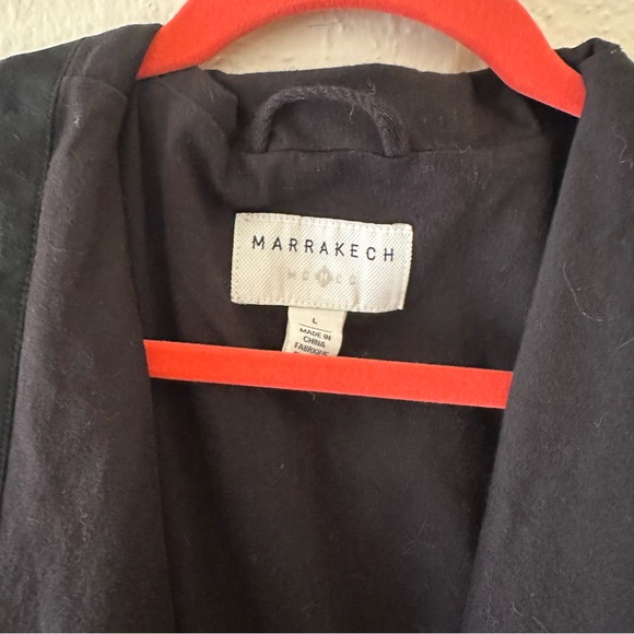 NEW ANTHROPOLOGIE MARRAKECH BLACK MOTO INSPIRED JACKET SOFT! L - Picture 3 of 3